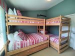 Guest Bedroom with Twin over Full Bunk and Full Trundle & Twin Bunk 
